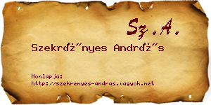Szekrényes András névjegykártya