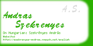 andras szekrenyes business card