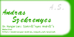 andras szekrenyes business card